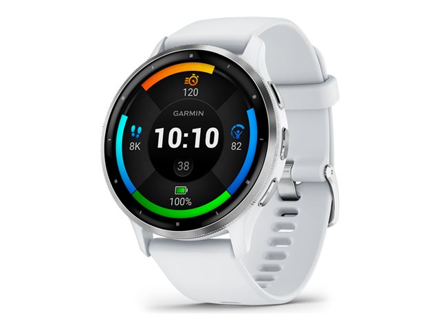 Garmin Venu 3 - verstärktes Polymer Whitestone - intelligente Uhr mit Band - 8 GB