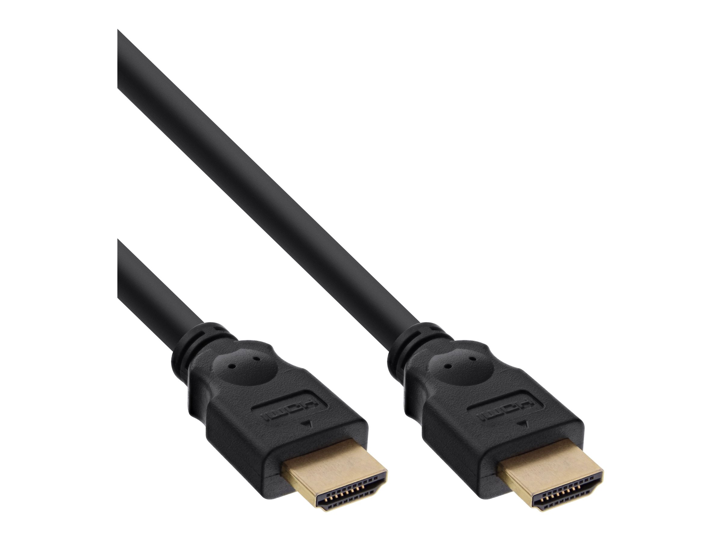InLine High Speed Premium - HDMI-Kabel - HDMI männlich zu HDMI männlich - 50 cm - Schwarz