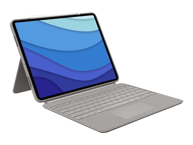 Logitech Combo Touch - Tastatur und Foliohülle - mit Trackpad - QWERTZ - Deutsch - Sand Eingabegerät