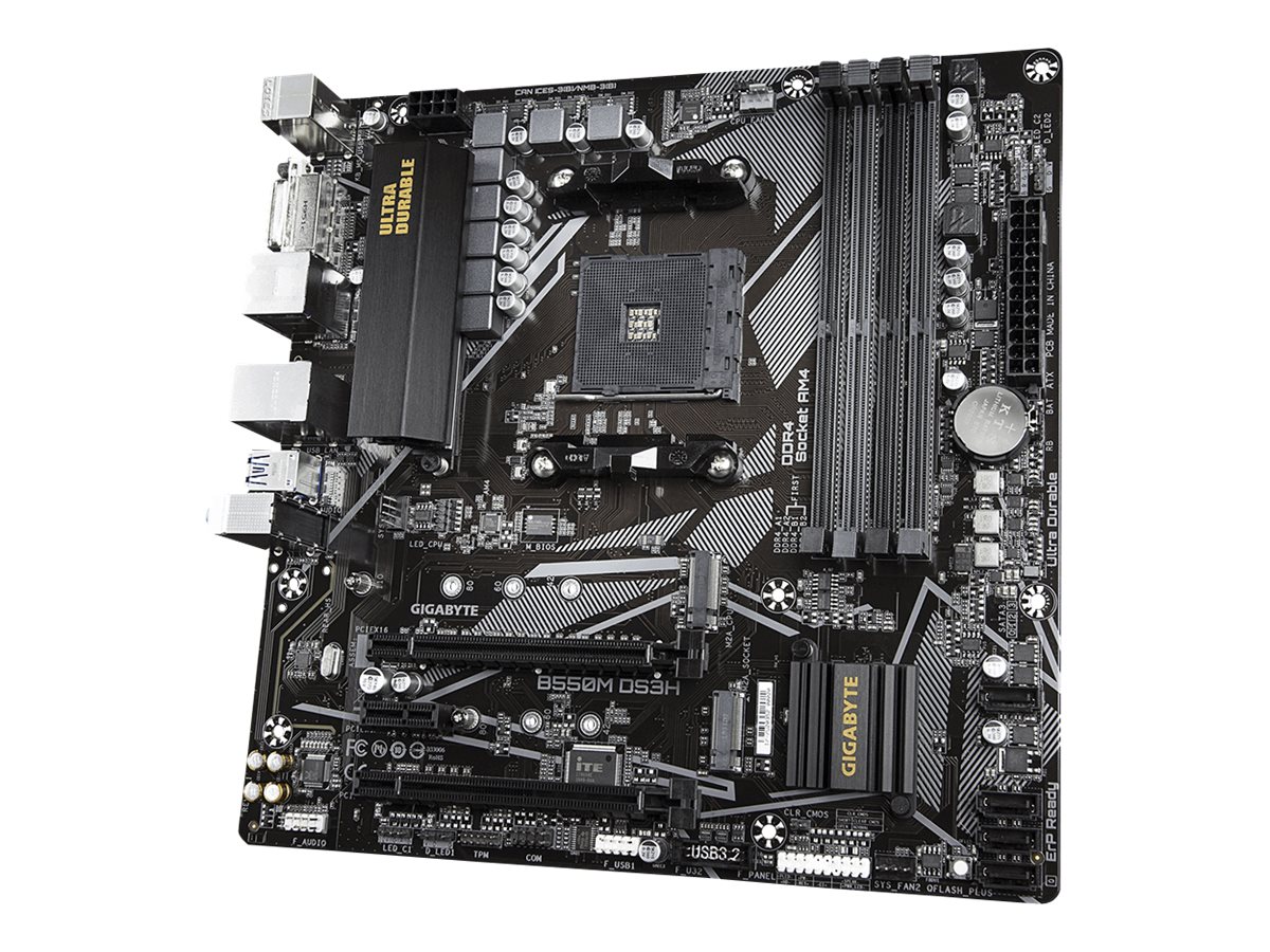 Gigabyte B550M DS3H - 1.0 - Motherboard - micro ATX - Socket AM4 - AMD B550