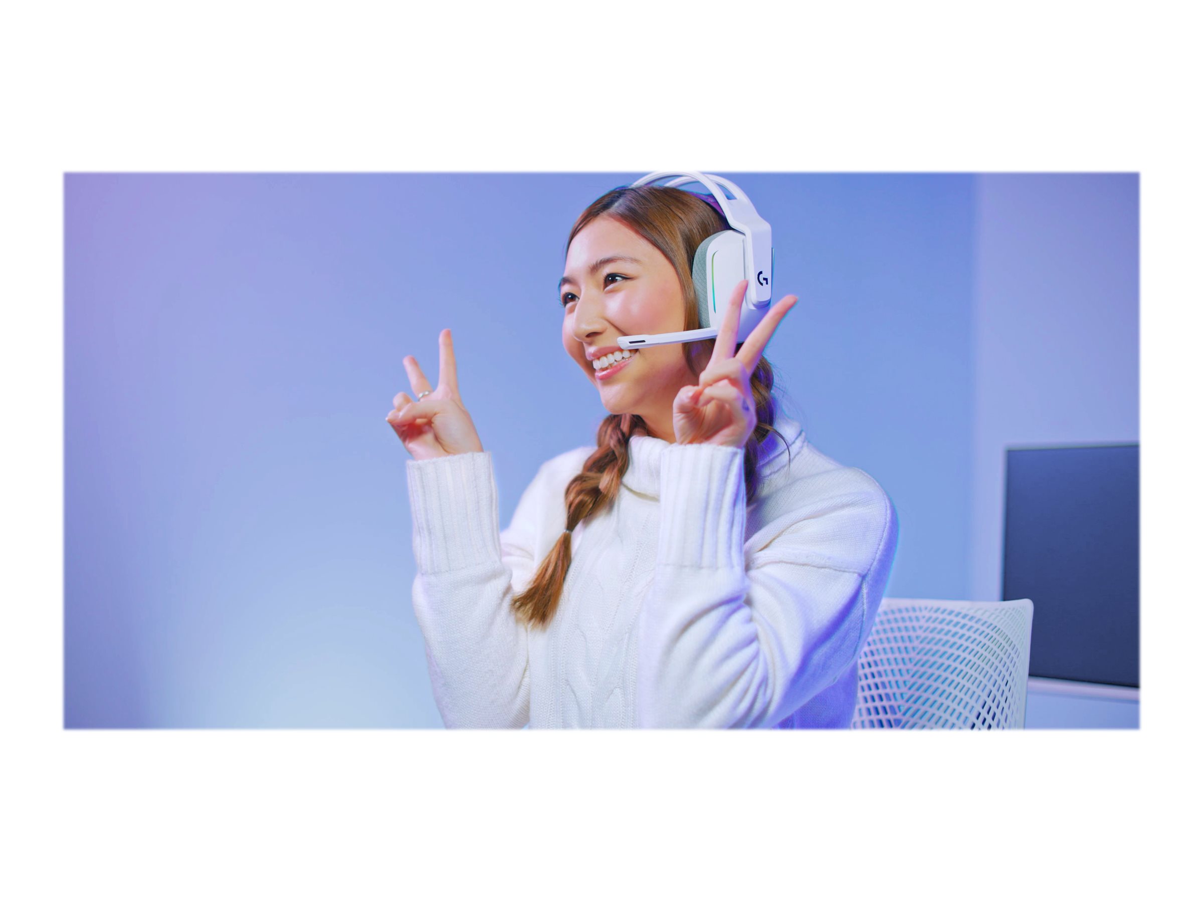 Logitech G G733 LIGHTSPEED Wireless RGB Gaming Headset - Headset - ohrumschließend - 2,4 GHz - kabellos - weiß