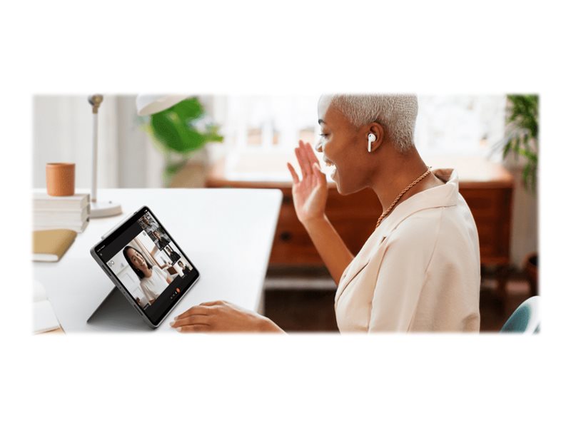 Logitech Combo Touch - Tastatur und Foliohülle - mit Trackpad - QWERTY - GB - Oxford Gray Eingabegerät