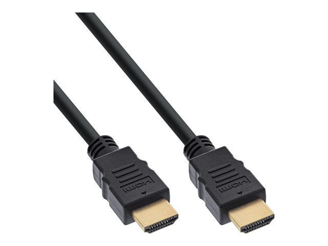 InLine HDMI Kabel - HDMI-High Speed mit Ethernet - Stecker/Stecker - schwarz - 2m - 2 m - Schwarz - 2K Unterstützung - Support von 4K 60 Hz