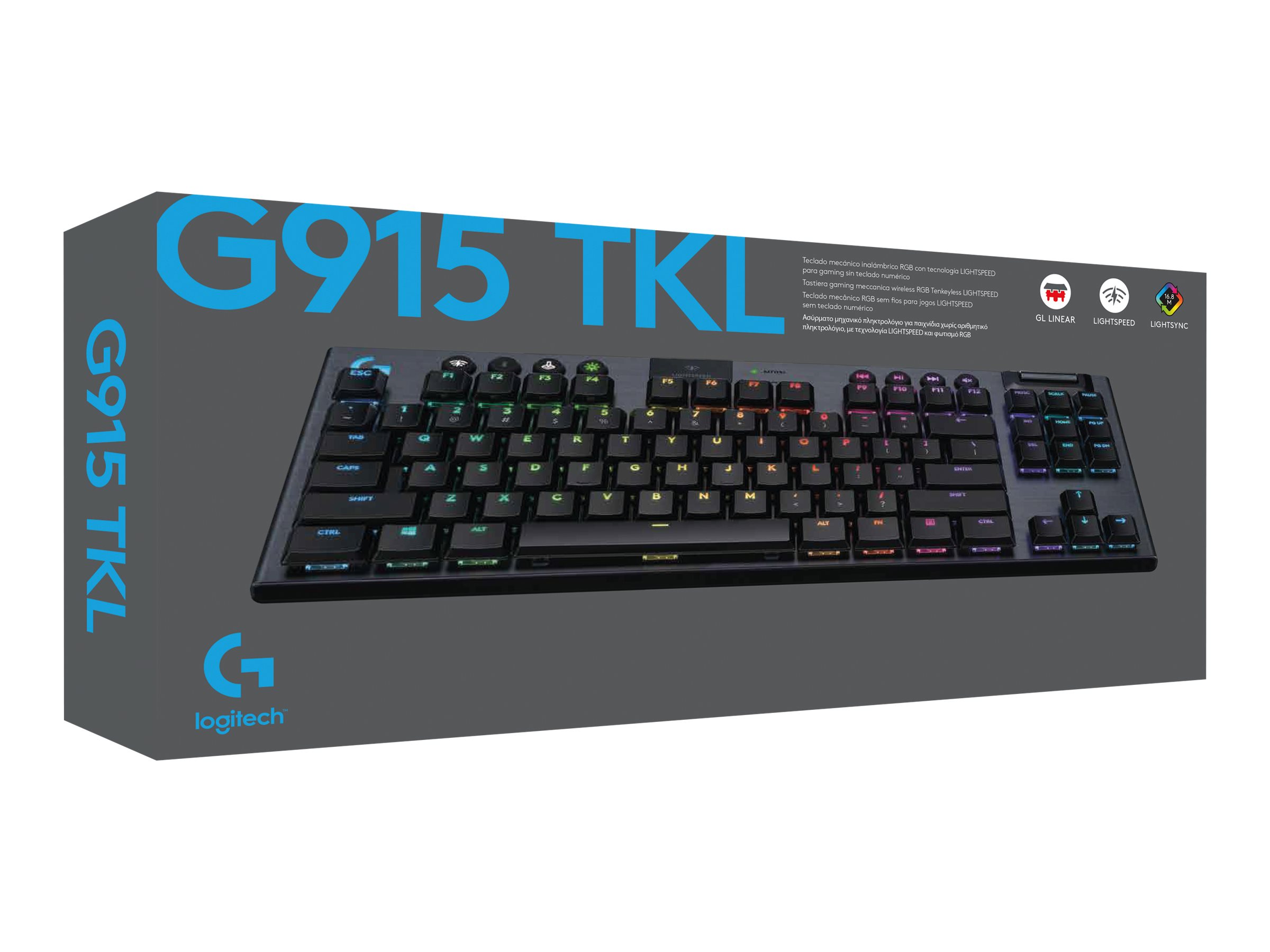 Logitech Gaming G915 TKL - Tastatur - QWERTZ - Deutsch - Kohle Eingabegerät