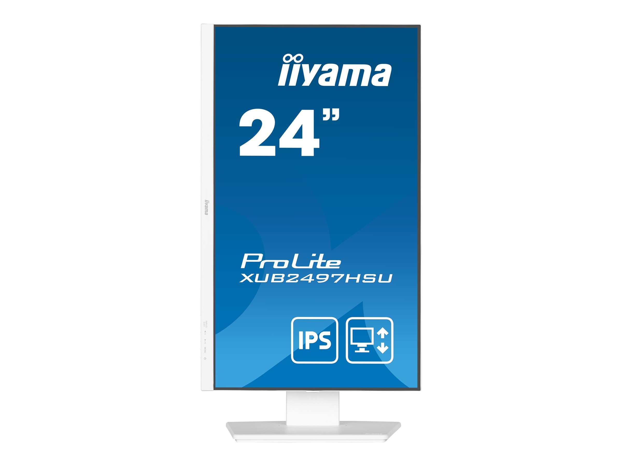 iiyama ProLite XUB2497HSU-W2 - LED-Monitor - 61 cm (24") (23.8" sichtbar) - 1920 x 1080 Full HD (1080p) @ 100 Hz - IPS - 250 cd/m² - 1300:1 - 1 ms - HDMI, DisplayPort - Lautsprecher - Mattes Weiß