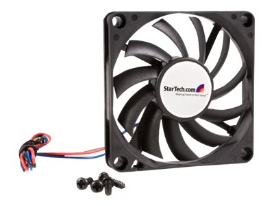 StarTech.com 70mm Gehäuselüfter - Lüfter 7cm für PC Gehäuse mit 3-pin Molex Stecker (70mmx70mmx10mm) - Gehäuselüfter