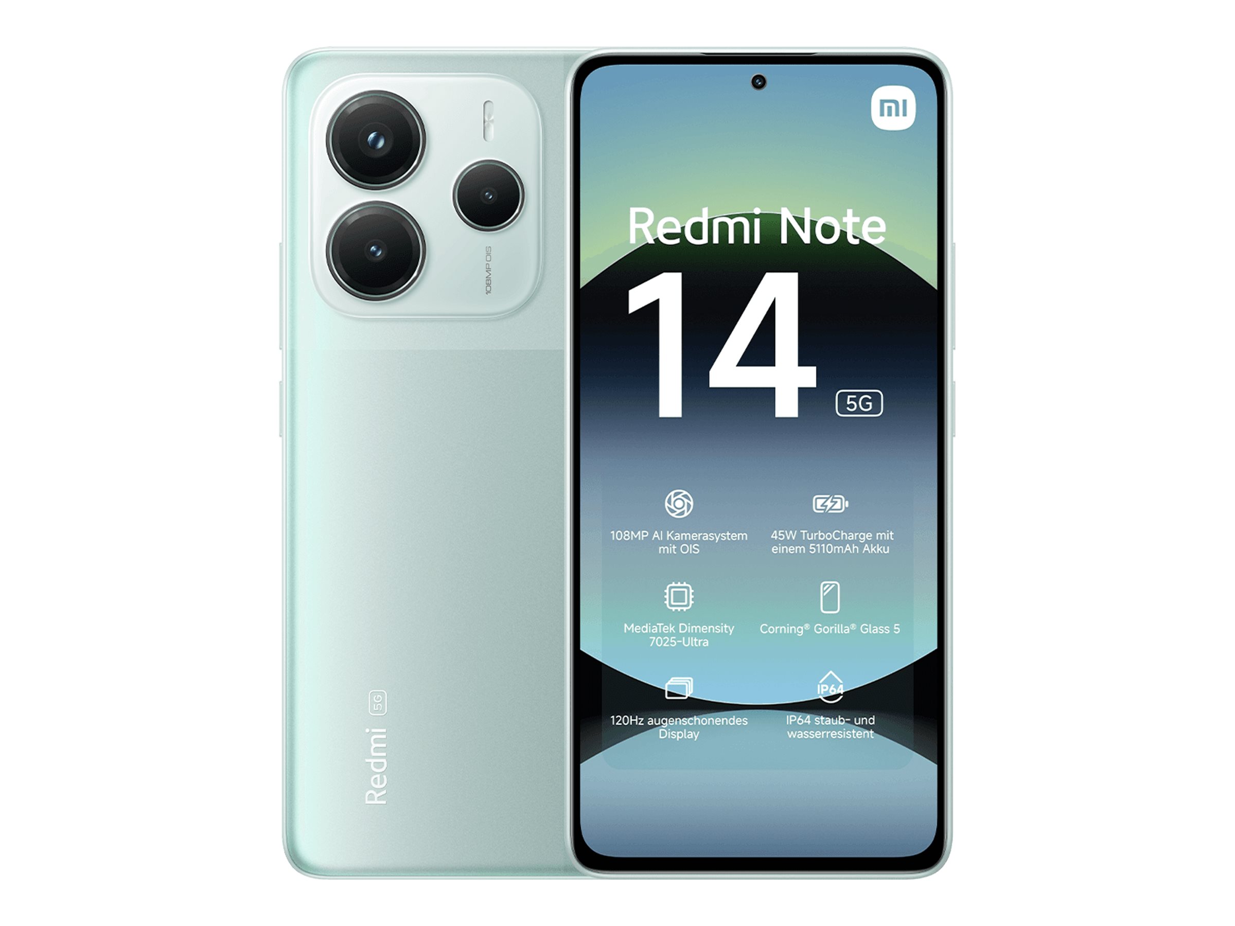 Xiaomi Redmi Note 14 5G Dual Sim 8GB RAM 256GB - Coral Green