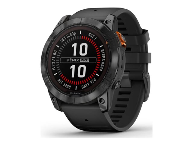 Garmin Fenix 7X Pro Solar Edition - Slate Gray - Ja Sportuhr mit Band - schwarz - 32 GB
