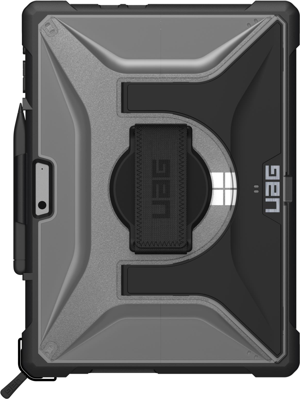 UAG Plasma Series Rugged Case for Surface Pro 9 - Plasma Series w/ Handstrap and Shoulder Strap- Clear - hintere Abdeckung für Tablet