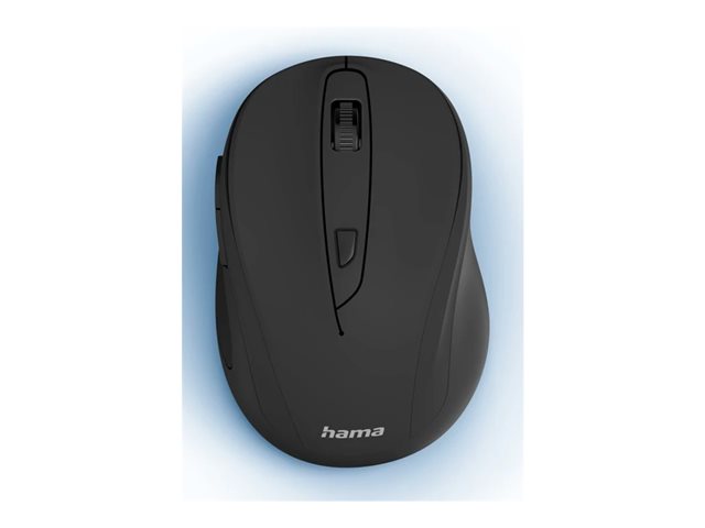 Hama MW-400 V2 - Maus - ergonomisch - Für Rechtshänder - optisch - 6 Tasten - kabellos - 2.4 GHz, RF - kabelloser Empfänger (USB) - Schwarz
