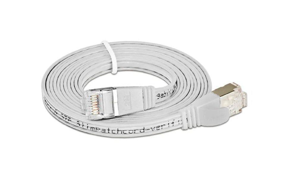 Wirewin Slim - Patch-Kabel - RJ-45 (M) zu RJ-45 (M) - 2 m - STP - CAT 6 - geformt, ohne Haken, flach - weiß