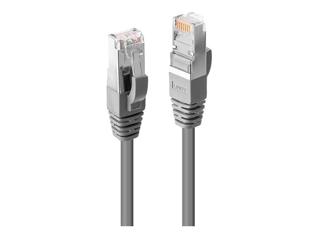 Lindy - Patch-Kabel - RJ-45 (M) zu RJ-45 (M) - 3 m - SFTP - CAT 6 - geformt, ohne Haken, verseilt - Grau