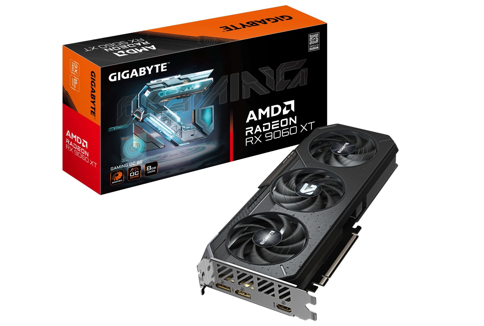 Gigabyte Radeon RX 9060 XT 8GB Gaming OC Grafikkarte - 8GB GDDR6, 2x HDMI, 2x DP