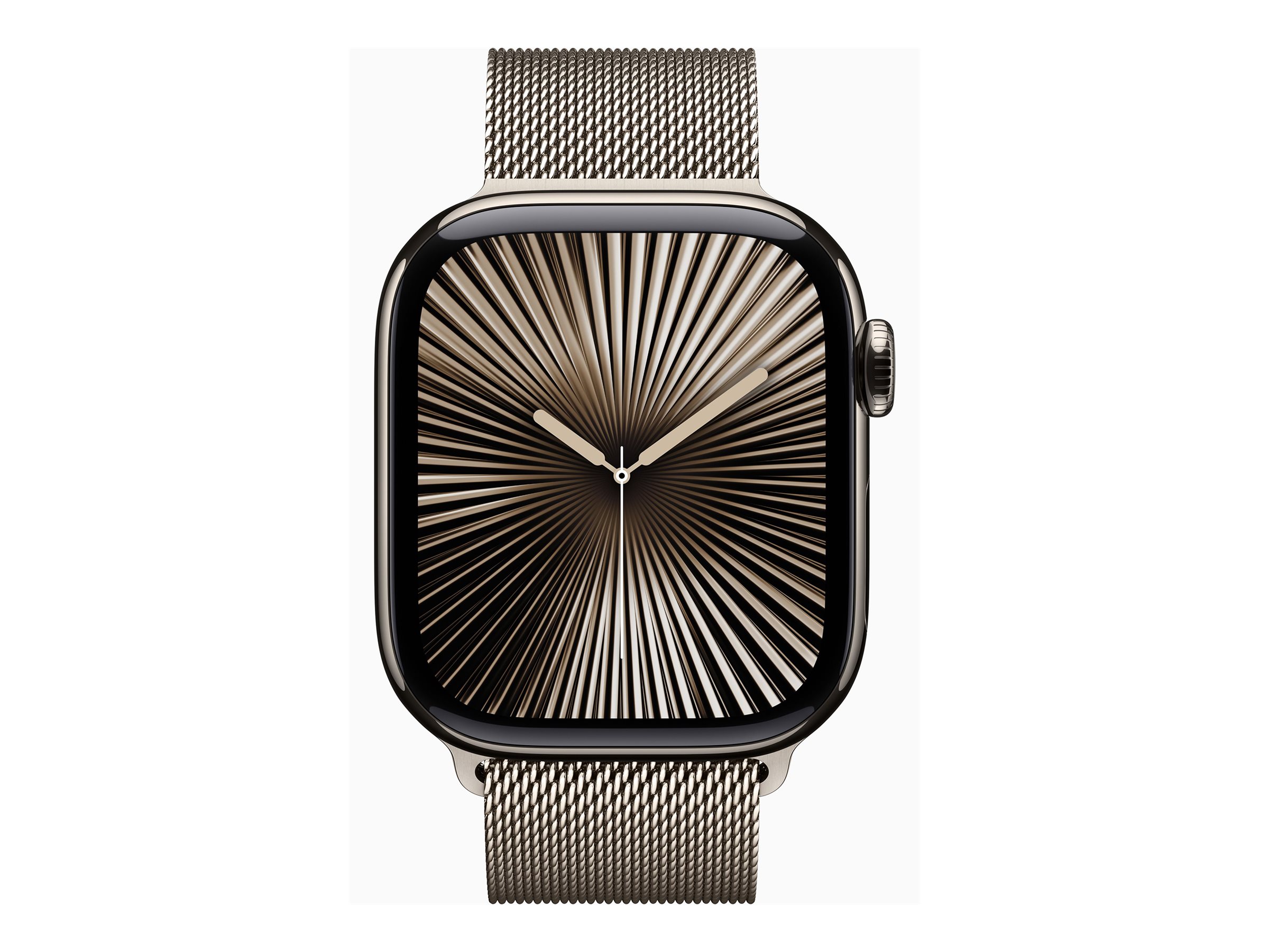 Apple Watch Series 10 GPS + Cellular 42mm Natural Titanium Case mit Natural Milanese Band (MWXF3QF/A)