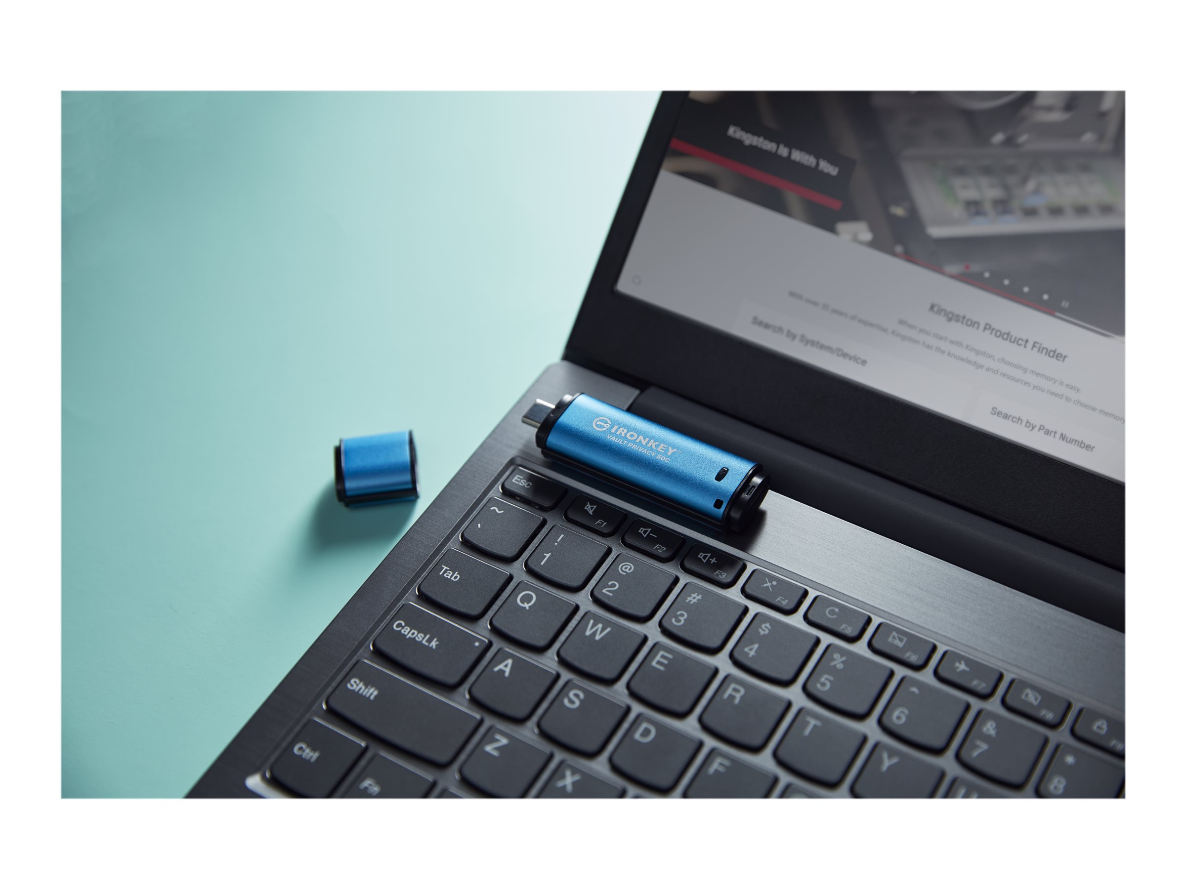 Kingston IronKey Vault Privacy 50C - USB-Flash-Laufwerk - verschlüsselt - 32 GB - USB-C 3.2 Gen 1 - TAA-konform