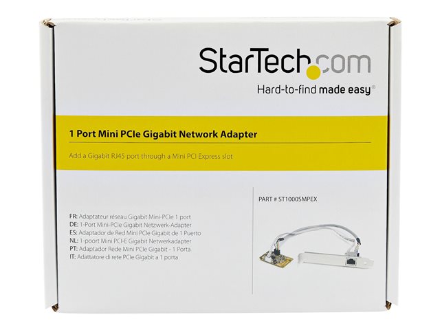 StarTech.com Mini PCI Express Gigabit Ethernet Netzwerkkarte - mini PCIe NIC Lan Adapter Karte - Netzwerkadapter - PCIe Mini Card - Gigabit Ethernet