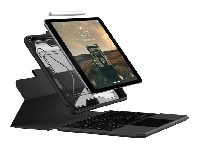 UAG Rugged Bluetooth Keyboard w/Trackpad for iPad 10.2 German - Black/Ash - Tastatur und Foliohülle (Hülle) - mit Trackpad - Deutsch - Schwarz
Ash Eingabegerät