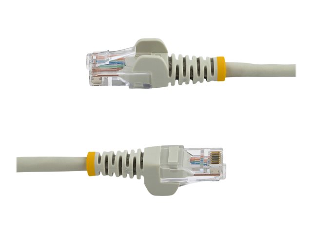 StarTech.com 3m Cat5e RJ45 UTP Netzwerkkabel Snagless - Cat 5e Patchkabel - Grau - Stecker / Stecker - Patch-Kabel - RJ-45 (M) zu RJ-45 (M) - 3 m - UTP - CAT 5e - geformt, ohne Haken - Grau