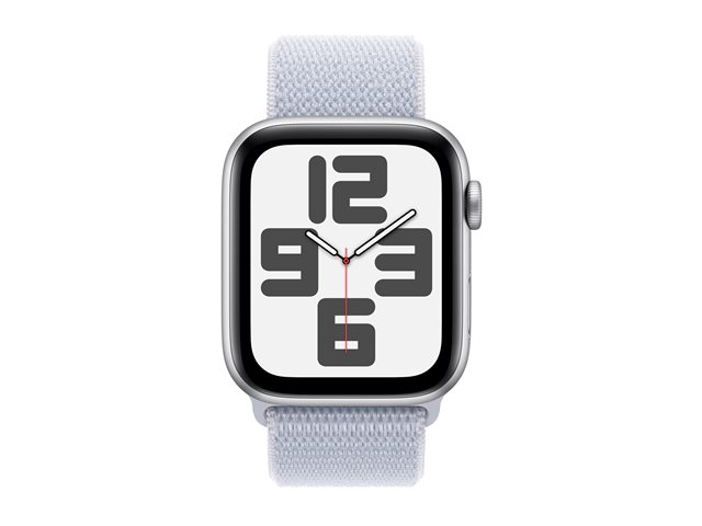 Apple Watch SE GPS 44mm Silver Aluminium Case mit Blue Cloud Sport Band (MXET3QF/A)