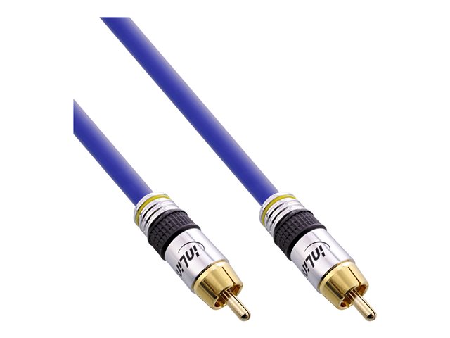 InLine Premium - Video-/Digitalaudiokabel (koaxial) - RCA männlich zu RCA männlich - 5 m - abgeschirmt - Blau