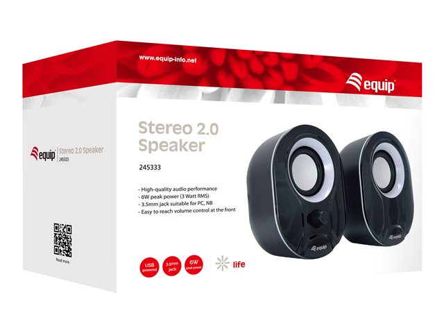 equip Stereo 2.0 - Lautsprecher - für PC