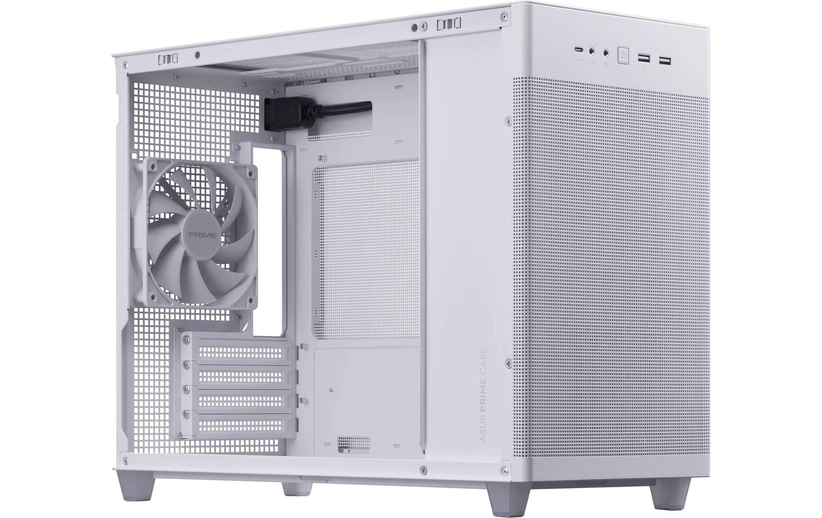 ASUS PC-Gehäuse AP201 MicroATX TG Weiss