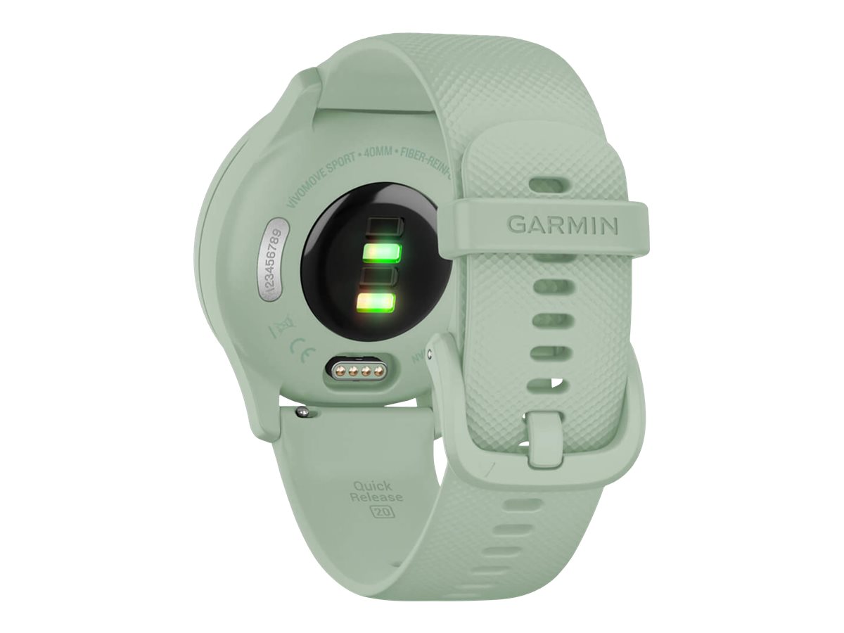 Garmin vívomove Sport - Mintfarben mit silbernen Akzenten - intelligente Uhr mit Band