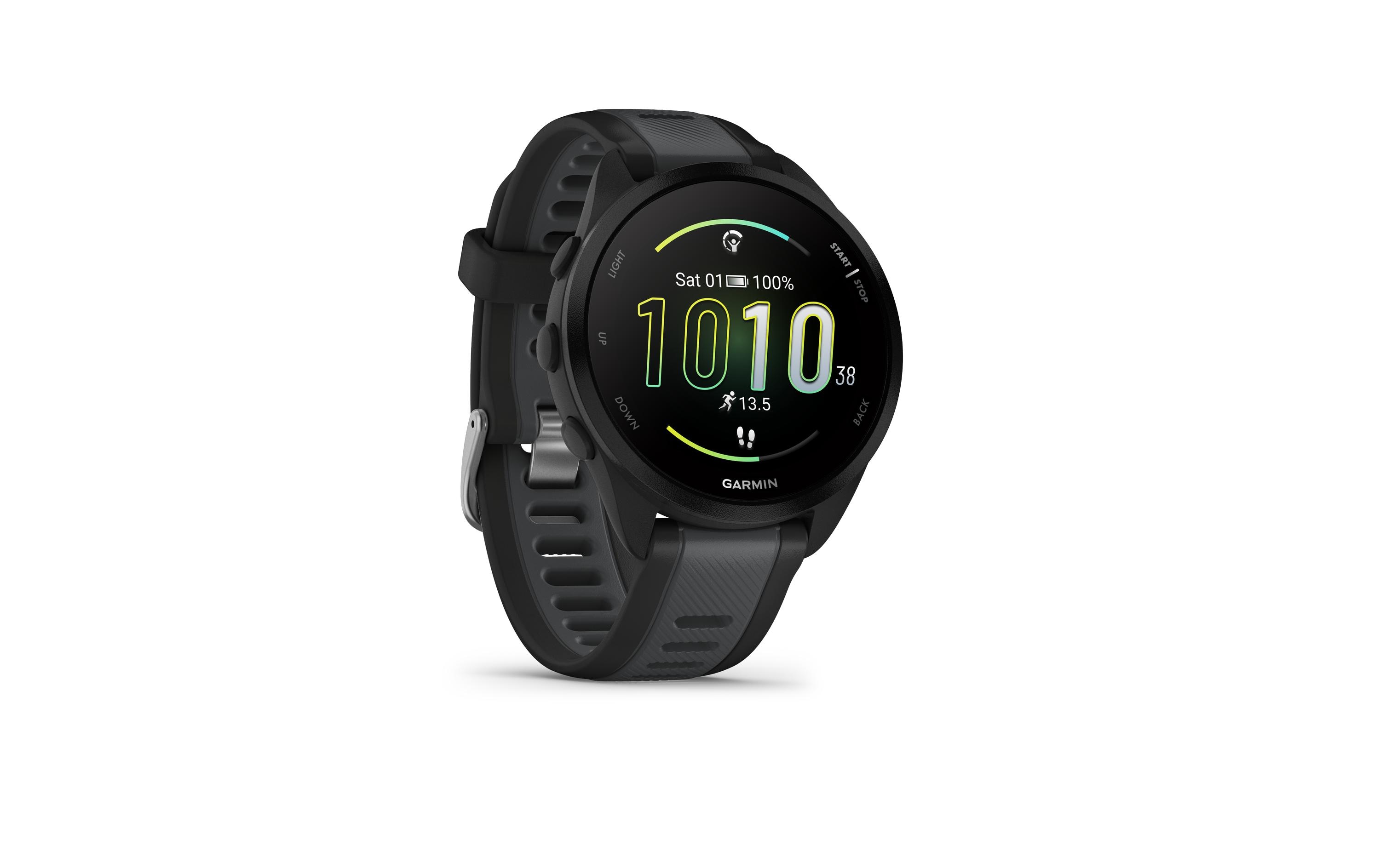 GARMIN Sportuhr Forerunner 165 Dunkelgrau/Schwarz