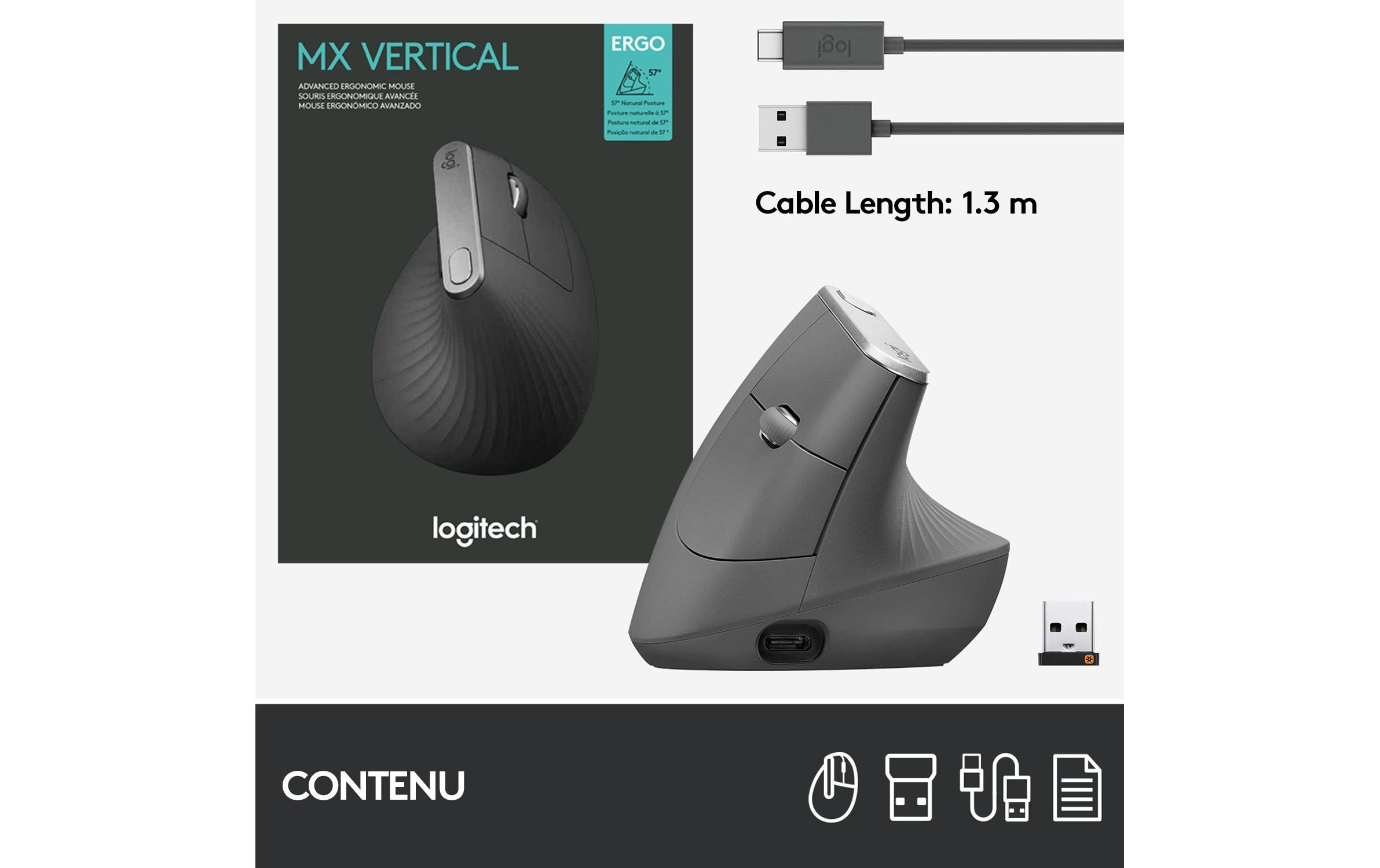 Logitech Ergonomische Maus MX Vertical