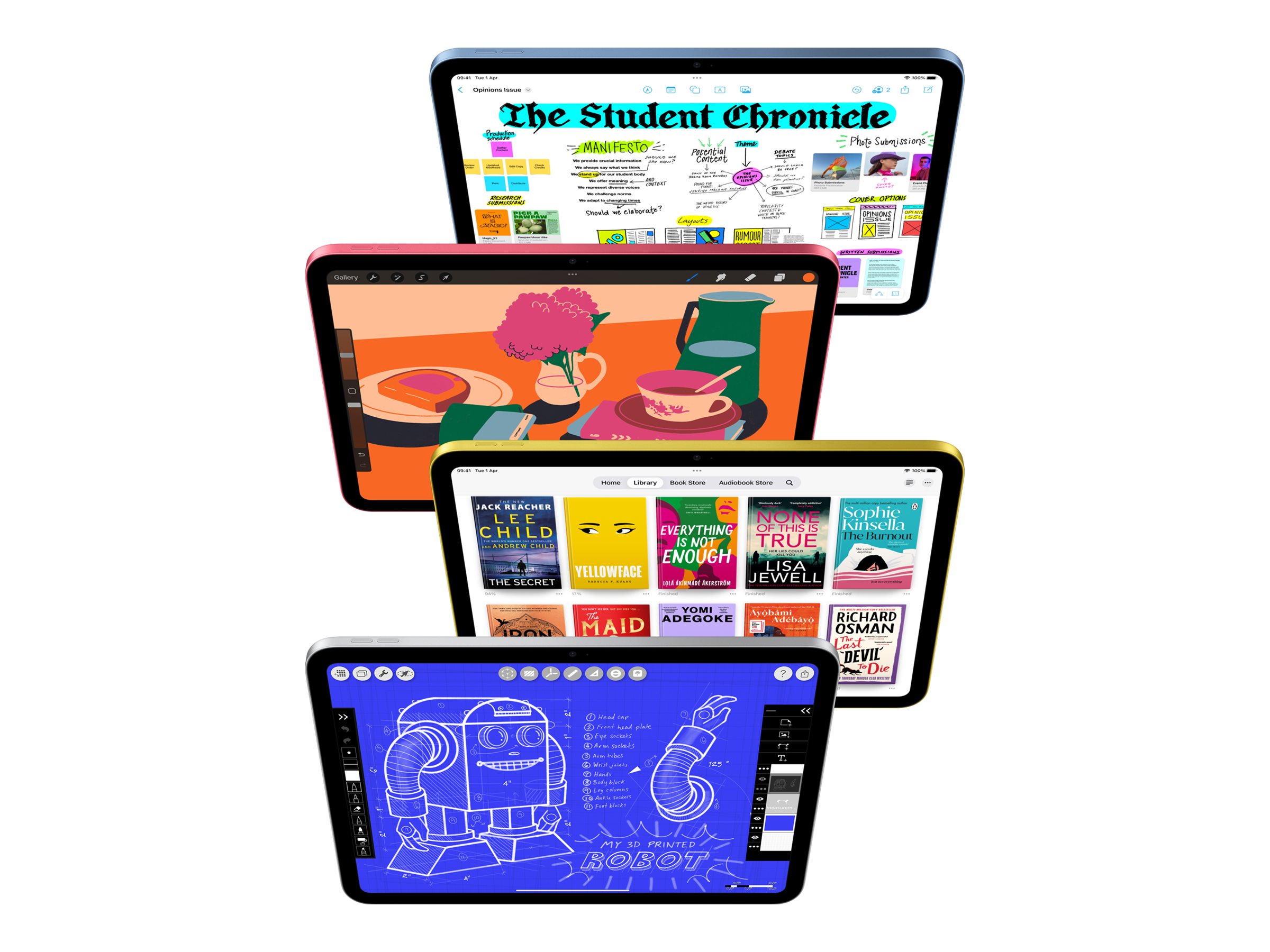 Apple iPad A16 Wi-Fi + Cellular - Tablet - 128 GB - 27.9 cm (11") IPS (2360 x 1640) - 3G, 4G, 5G - pink