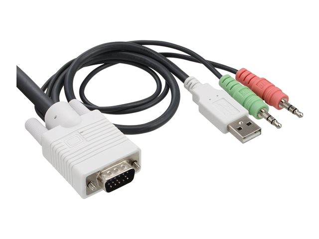 InLine Cable KVM Switch - KVM-/Audio-/USB-Switch - 2 x KVM/Audio/USB - 1 lokaler Benutzer - Desktop