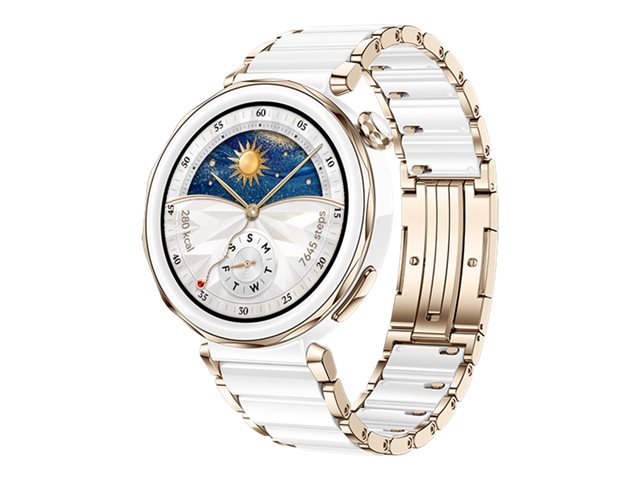 Huawei Watch GT 5 Pro - weiß Keramik - intelligente Uhr mit Riemen - weiß