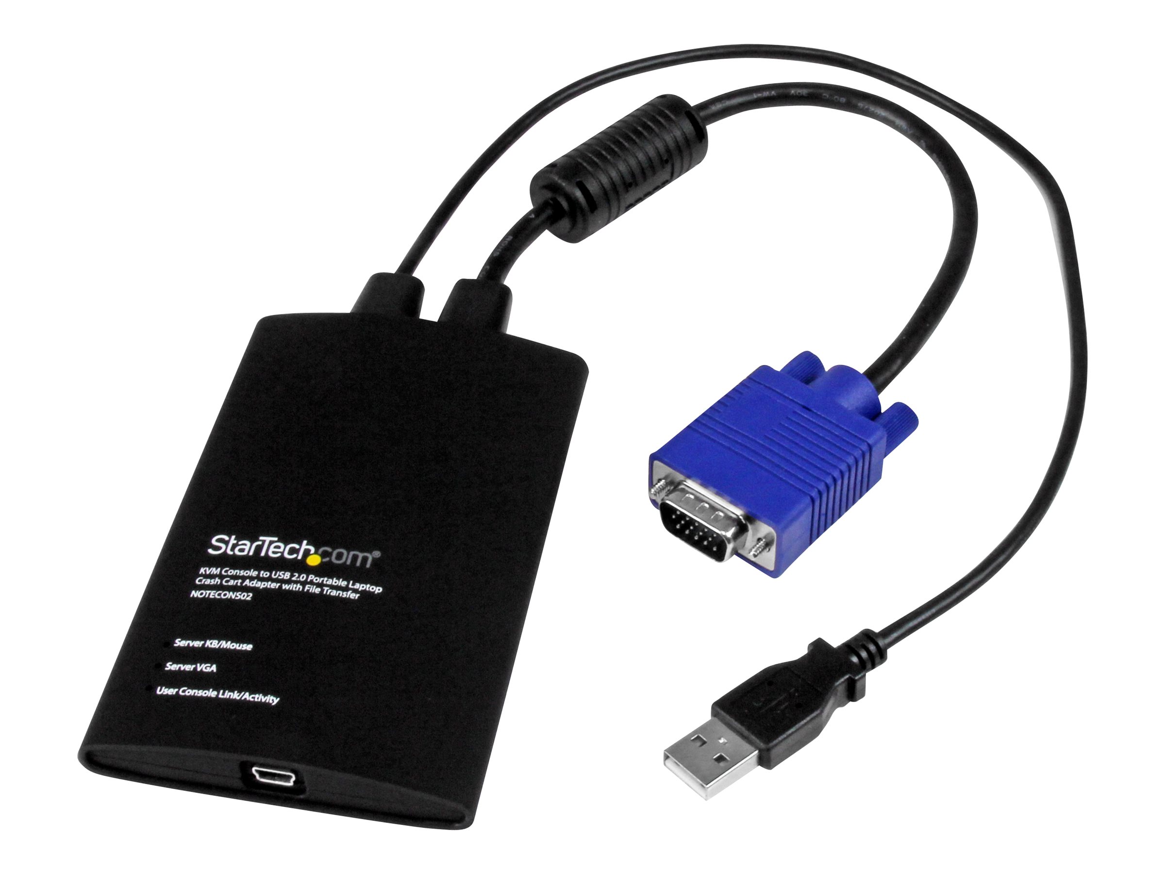 StarTech.com USB 2.0 KVM Konsole - Mobiler Laptop Crash Cart Adapter mit Datenübertragung und Videoaufnahme - Portable USB KVM Konsole - KVM-Switch - 1 x KVM port(s) - 1 lokaler Benutzer - Desktop