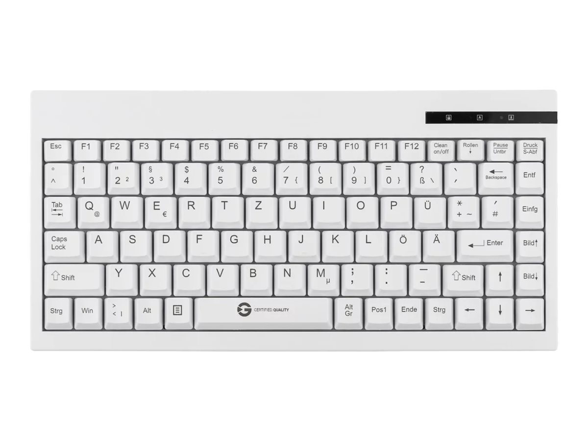 GCQ CleanType Easy Basic Compact - Tastatur - QWERTZ - Deutsch - weiß Eingabegerät