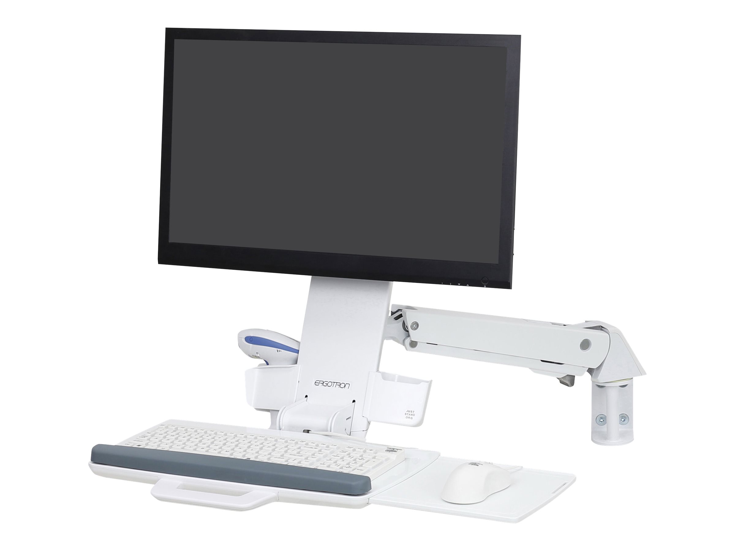 Ergotron Sit-Stand Combo Befestigungskit - für LCD-Display / Tastatur / Maus / Barcode-Scanner - weiß