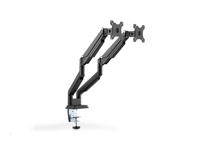 DIGITUS DA-90395 Aufstellung - einstellbarer Doppelarm - für 2 LCD-Displays - mattschwarz