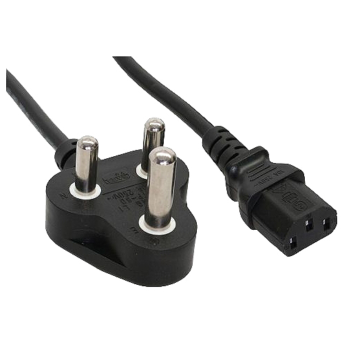 InLine - Stromkabel - BS 546 (M) zu IEC 60320 C13 - Wechselstrom 250 V - 10 A - 1.8 m - Schwarz - Südafrika