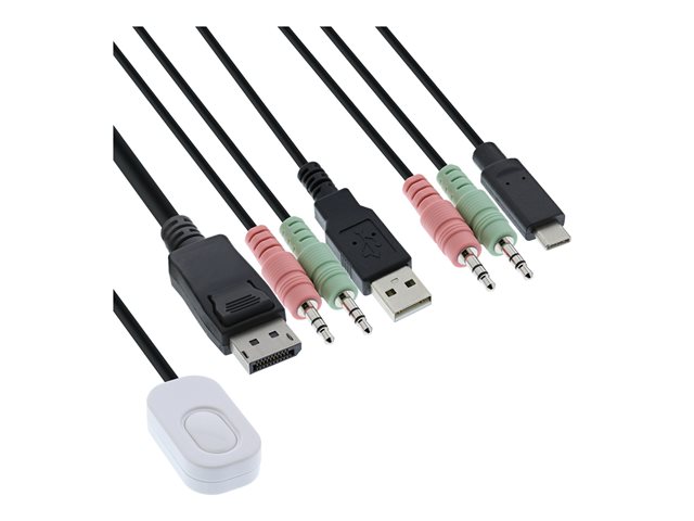 InLine 63615I - KVM-/Audio-/USB-Switch - 2 x KVM/Audio/USB - 1 lokaler Benutzer - Desktop