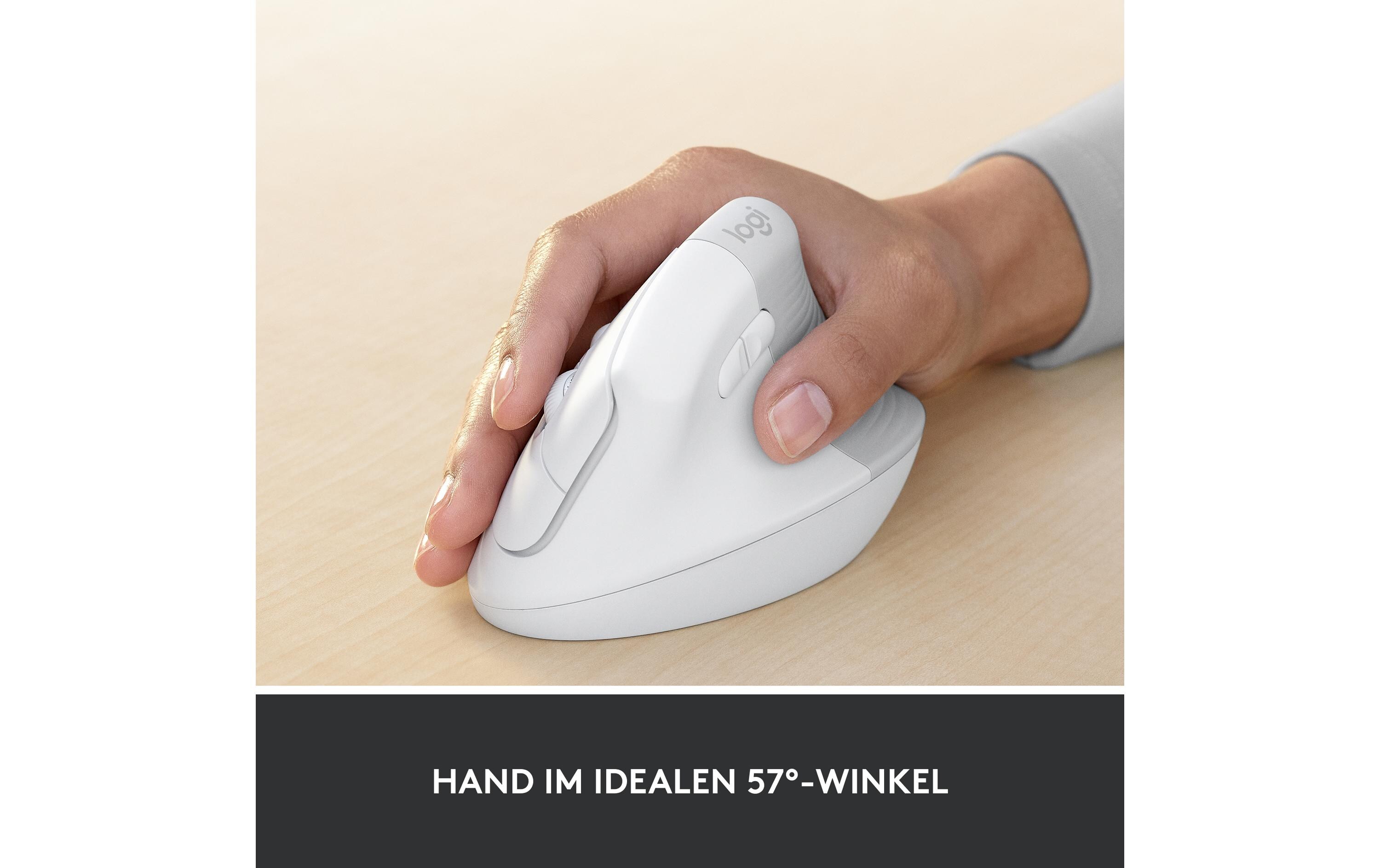 Logitech Ergonomische Maus Lift for Business Off-white