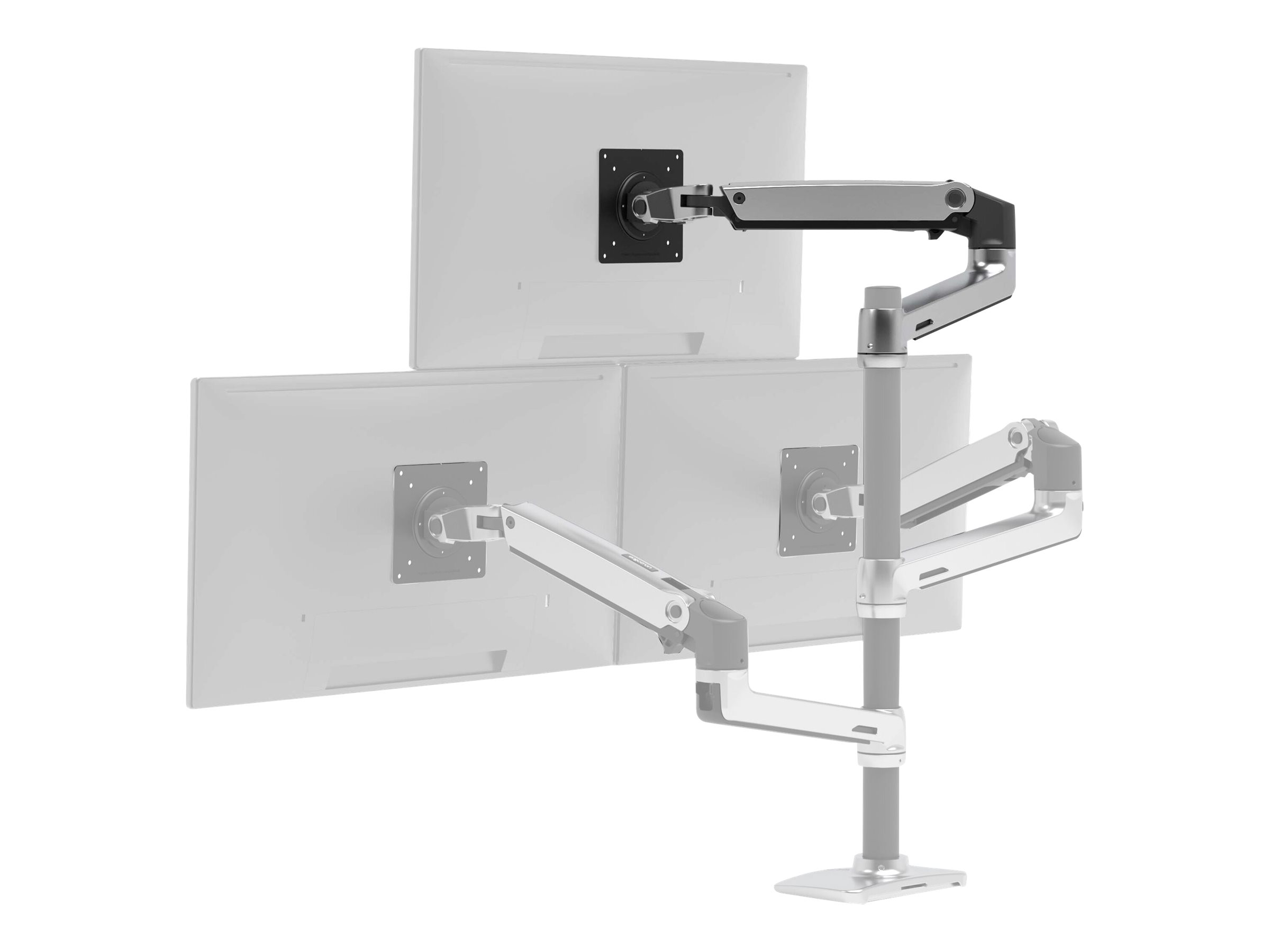 Ergotron LX Montagekomponente - Konstante Krafttechnologie - für LCD-Display - poliertes Aluminium mit schwarzen Akzenten