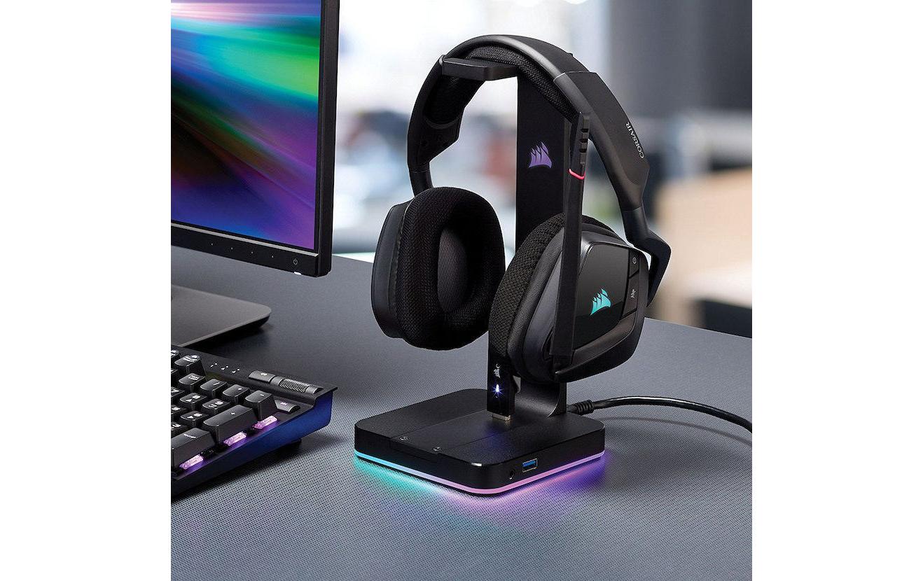 Corsair Gaming ST100 RGB Premium Headset Stand - Soundkarte - 16-Bit - 48 kHz - Stereo - USB 3.1 Gen 1