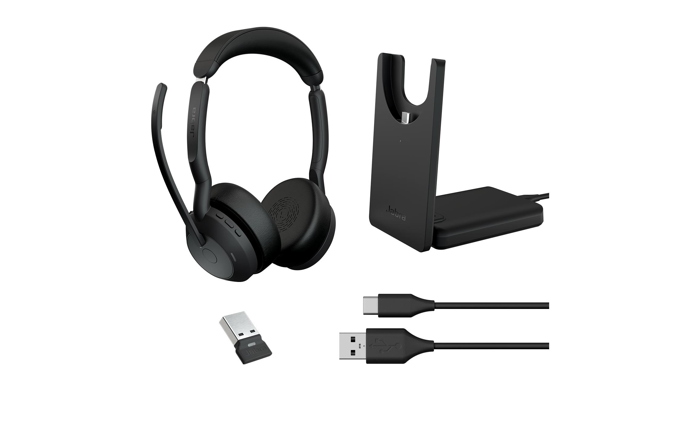 Jabra Headset Evolve2 55 Duo UC, USB-A, inkl. Ladestation