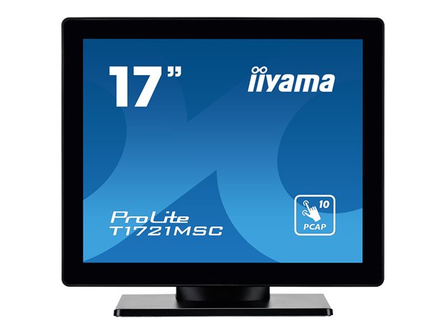 iiyama ProLite T1721MSC-B2 - LED-Monitor - 43 cm (17") - Touchscreen - 1280 x 1024 SXGA @ 75 Hz - TN - 250 cd/m² - 1000:1 - 5 ms - HDMI, VGA - Lautsprecher - schwarze Blende mit mattem Finish