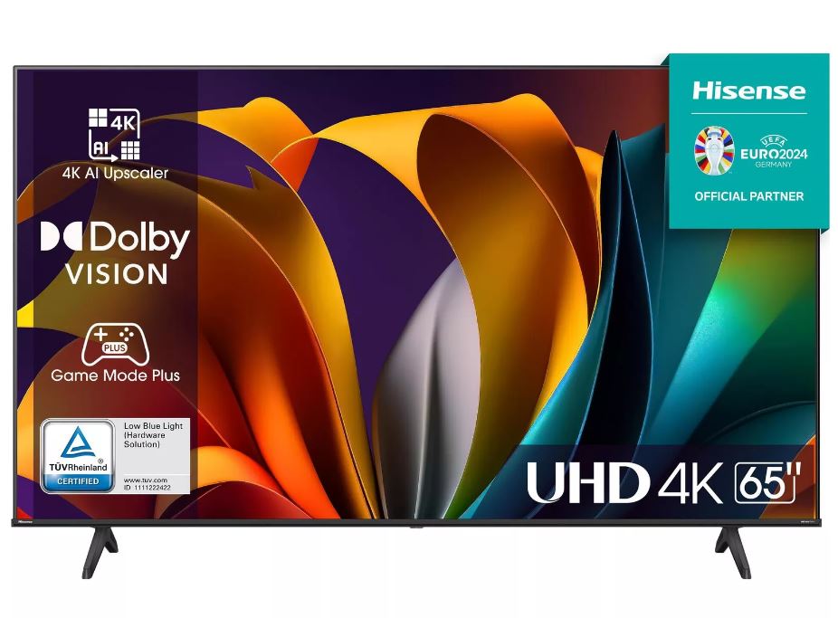 Hisense 65A6N UHD-Fernseher 165 cm 65"" 3840×2160 - LCD-TV - 165,1 cm - 300 cd/m² - 1.400:1 - 8 ms - UHD (3840x2160) - 1080p - DVB-C - DVB-S2 - DVB-T2 - Fernbedienung
