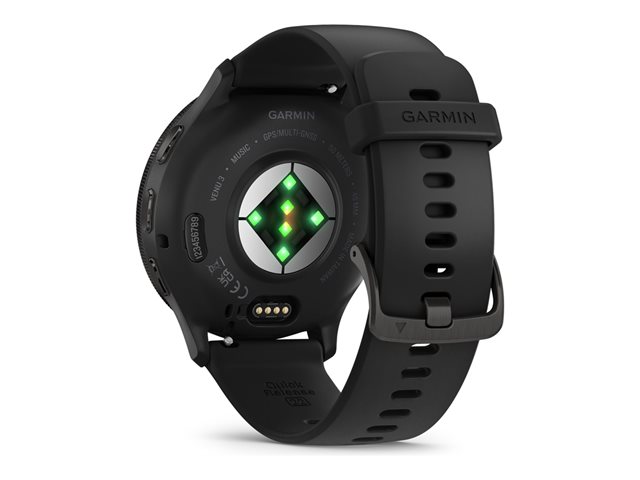 Garmin Venu 3 - schwarzes faserverstärktes Polymer - intelligente Uhr mit Band - 8 GB