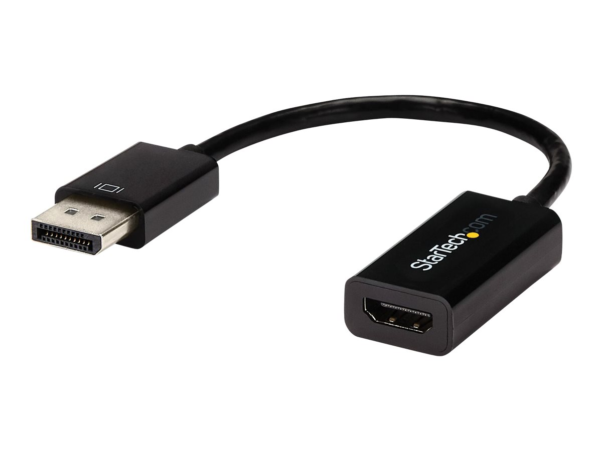StarTech.com DisplayPort auf HDMI 4k @ 30Hz Adapter - DP 1.2 zu HDMI Video und Audio aktiv Konverter 1080p @ 60Hz für Computer / Laptop - Videokonverter