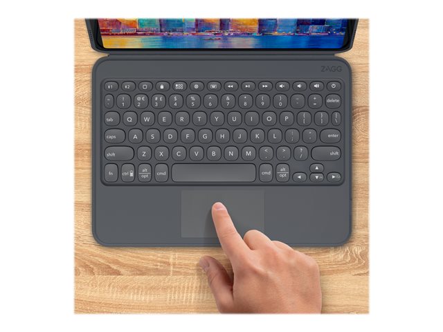 ZAGG Pro Keys - Tastatur und Foliohülle - mit Trackpad - QWERTZ - Deutsch - Schwarz/Grau Eingabegerät