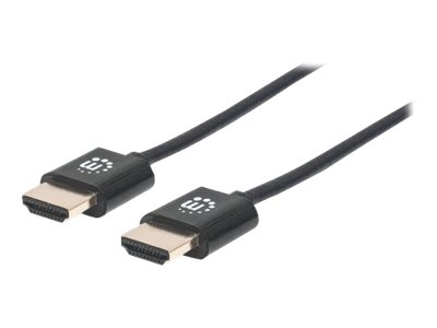 Manhattan HDMI Cable with Ethernet (Ultra Thin)
4K@60Hz (Premium High Speed)
0.5m
Male to Male
Black
Ultra HD 4k x 2k
Fully Shielded
Gold Plated Contacts
Lifetime Warranty
Polybag - HDMI-Kabel mit Ethernet - 50 cm