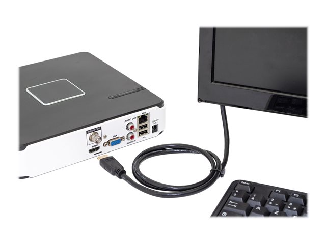 DIGITUS - HDMI-Kabel mit Ethernet - HDMI männlich zu HDMI männlich - 5 m - Schwarz - 4K Unterstützung