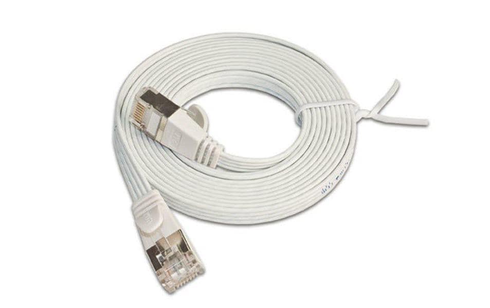 Wirewin Slim - Patch-Kabel - RJ-45 (M) zu RJ-45 (M) - 50 cm - STP - CAT 6 - geschirmt, ohne Haken, flach - weiß